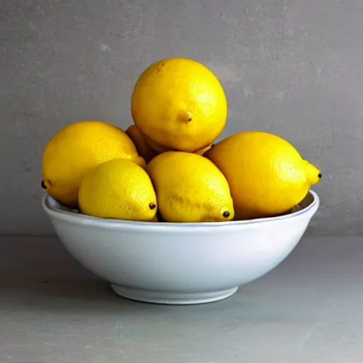 Prompt: bowl of lemons