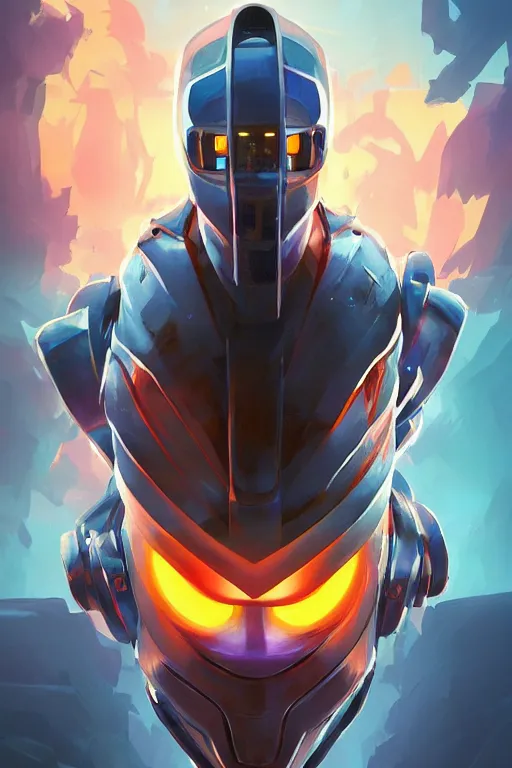 Image similar to epic mask helmet robot ninja portrait stylized as fornite style game design fanart by concept artist gervasio canda, behance hd by jesper ejsing, by rhads, makoto shinkai and lois van baarle, ilya kuvshinov, rossdraws global illumination radiating a glowing aura global illumination ray tracing hdr render in unreal engine 5