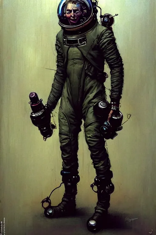 Prompt: ( ( ( ( ( 2 0 5 0 s retro future 1 0 old boy super scientest posing in space pirate mechanics costume full portrait. muted colors. ) ) ) ) ) by brom, jean - baptiste monge!!!!!!!!!!!!!!!!!!!!!!!!!!!!!!