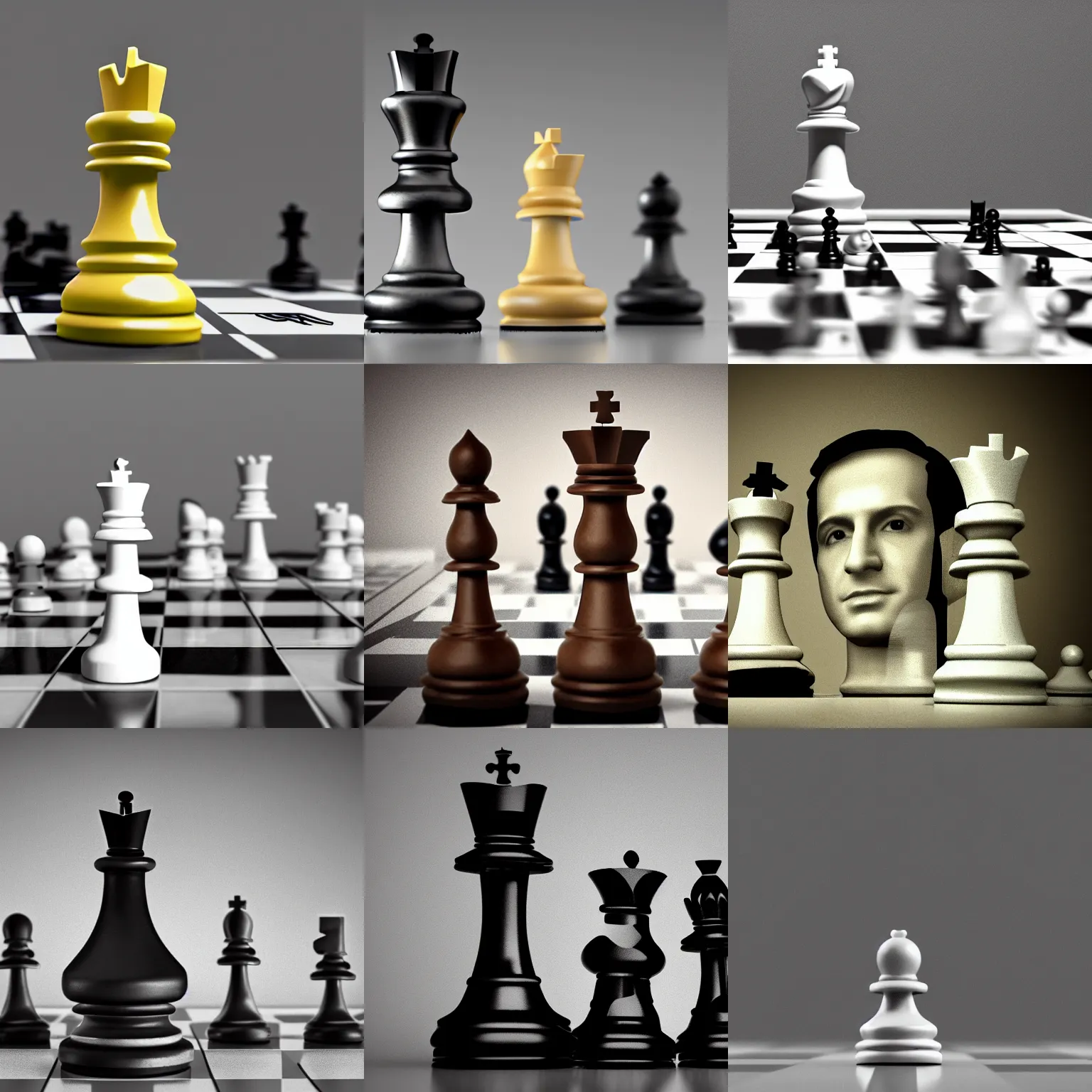 Prompt: zelensky as a chess piece, octane render