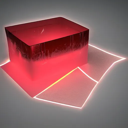 Image similar to latex box melting dramatic light cinematic