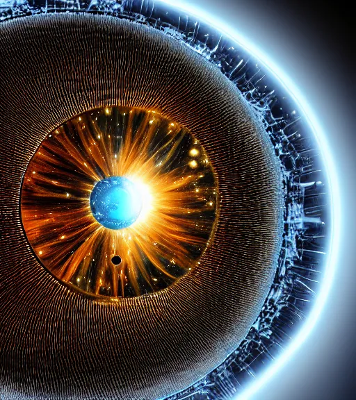 Image similar to the universe in an eye, intricate, super detailed, 4K,