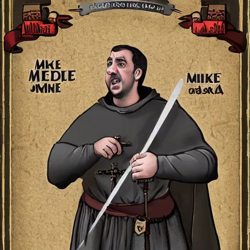 Prompt: Mike Stoklasa from Red Letter Media as a medieval executioner