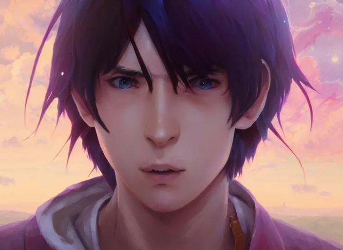 Image similar to highly detailed portrait of eren jaeger, in no game no life, stephen bliss, 8 k, unreal engine, fantasy art by greg rutkowski, loish, rhads, ferdinand knab, makoto shinkai and lois van baarle, ilya kuvshinov, rossdraws, tom bagshaw, global illumination, radiant light, detailed and intricate environment