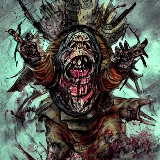 Image similar to gluttony of the seven deadly sins, horrific, scary, concept art, nft, hdr