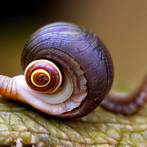 Prompt: a snail with an eyeball for a shell
