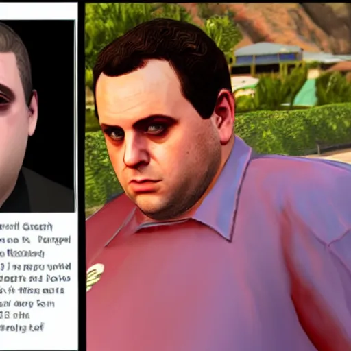 Image similar to jonah hill as a gta v character