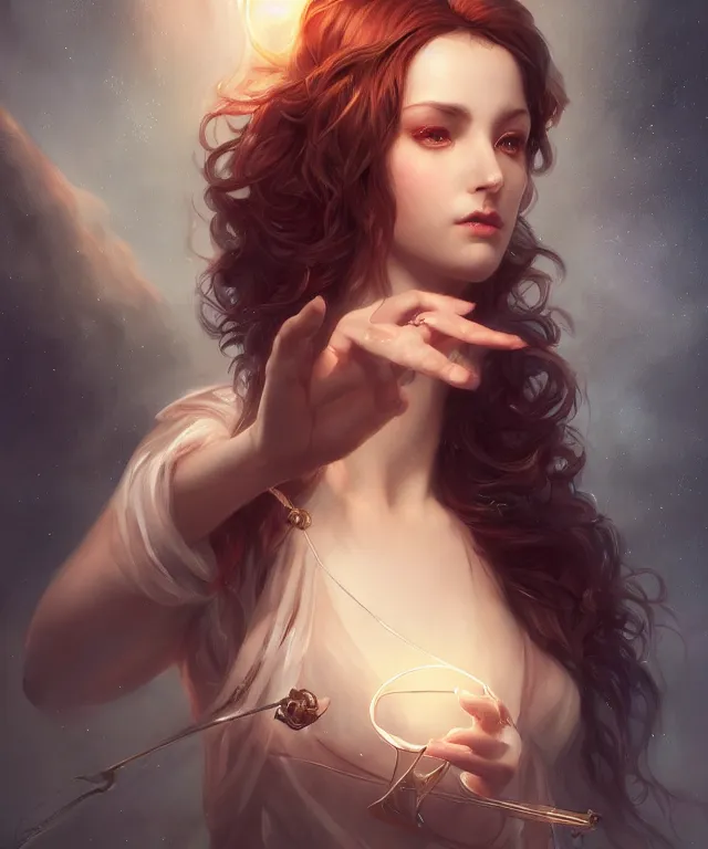Prompt: bard playing theremin by charlie bowater and titian and artgerm, full body portrait, intricate, face, elegant, beautiful, highly detailed, dramatic lighting, sharp focus, trending on artstation, artstationhd, artstationhq, unreal engine, 4 k, 8 k