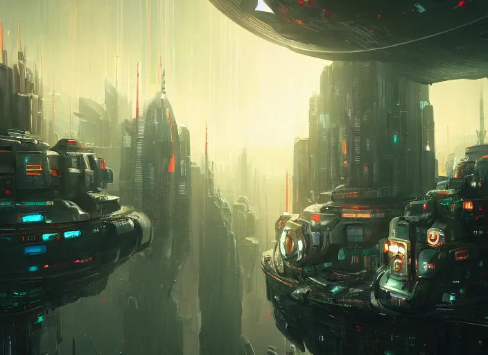 Image similar to a futuristic city with a giant eye in the center, cyberpunk art by neil blevins, cgsociety, fantasy art, dystopian art, cryengine, redshift