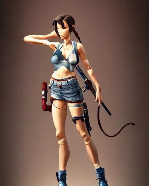 Prompt: james jean isolated vinyl figure pretty lara croft character design, figure photography, dynamic pose, holographic undertones, glitter accents on figure, anime stylized, sharp focus, accurate fictional proportions, high delicate defined details, ethereal lighting