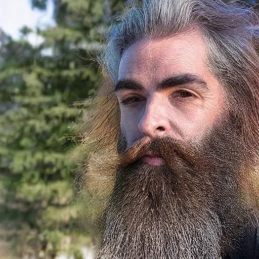Prompt: man with the longest beard in the universe