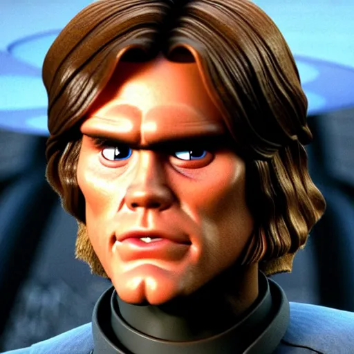 Image similar to Jim Carrey as Anakin Skywalker, still