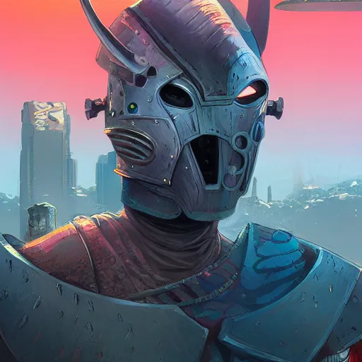 Image similar to cyberpunk viking helmet mask warrior goddess robot ninja fantasy, art gta 5 cover, official fanart behance hd artstation by jesper ejsing, by rhads, makoto shinkai and lois van baarle, ilya kuvshinov, ossdraws