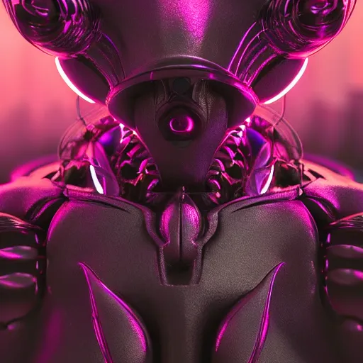 Prompt: synthwave cyborg insect alien face, detailed face, sharp focus, synthwave art, aesthetic, octane render, raw, cinematic