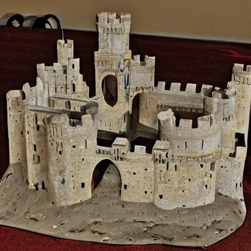 Image similar to a medieval castle made out of bone