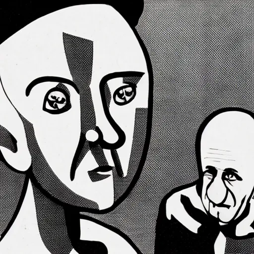 Prompt: ingmar bergman's persona as a cartoon