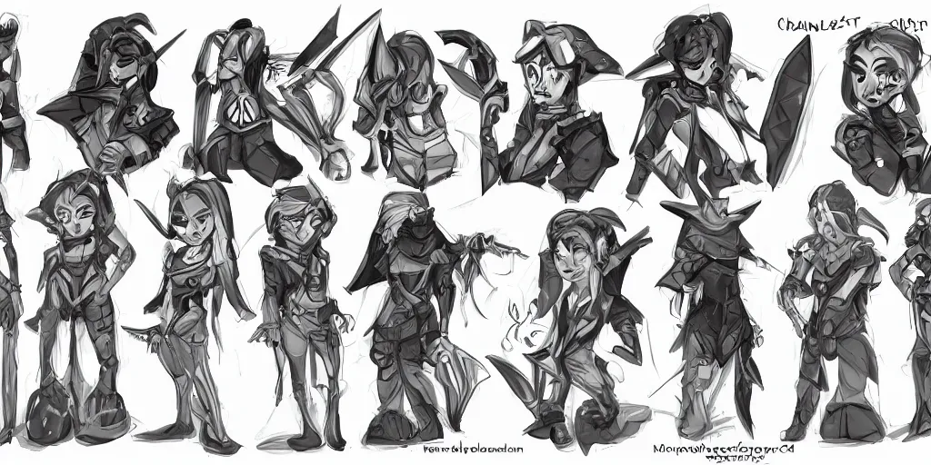 Image similar to character design sheet of mgb