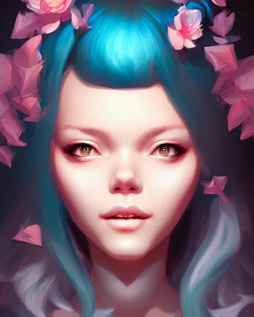 Image similar to digital art, fantasy portrait of smiling girl, by James Jean and by artgerm, by ross tran , ultradetailed, charachter design, concept art, trending on artstation,