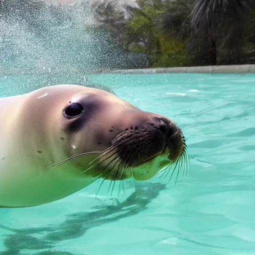 Prompt: swimming seals