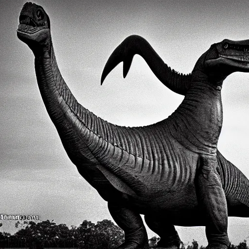 Image similar to t rex dinosaur in the vietnam war black and white photography realistic sharp focus
