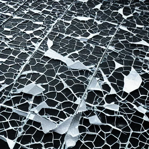 Prompt: shattered ice surface, 8k, ultra realistic.