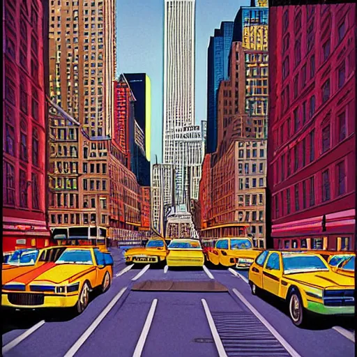 Image similar to new york city by guy billout