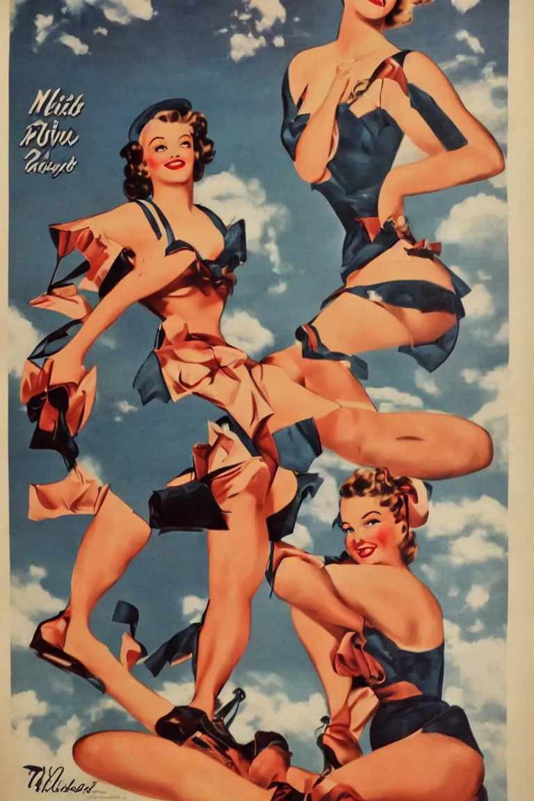 Image similar to 1 9 4 0 s vintage pinup girl poster