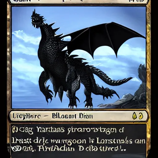 Image similar to giant black dragon