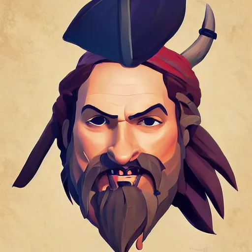 Image similar to painting jack the pirate on sea of thieves game avatar hero smooth face median photoshop filter cutout vector behance hd by jesper ejsing, by rhads, makoto shinkai and lois van baarle, ilya kuvshinov, rossdraws, illustration, art by ilya kuvshinov and gustav klimt