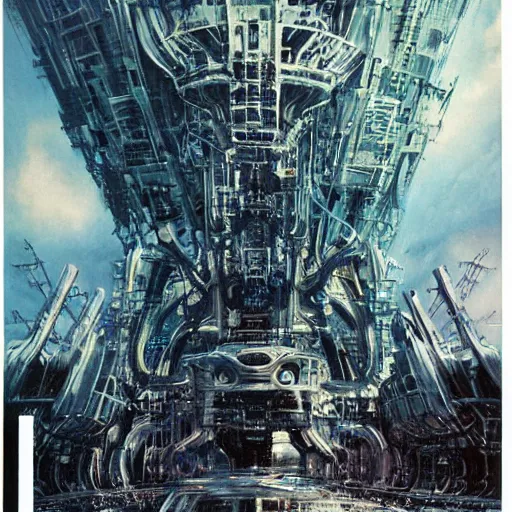 Prompt: album cover art, japanese magazine covers, by daniel kirk, by john berkey, by hr giger, hd, hyper detailed, 4 k