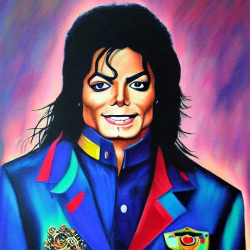 Image similar to portrait art of micheal jackson today