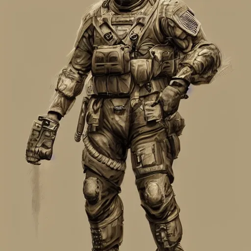 Prompt: full body of a humanoid german shepherd beast - man in military style, highly detailed portrait, digital painting, artstation, concept art, smooth, sharp foccus ilustration, artstation hq