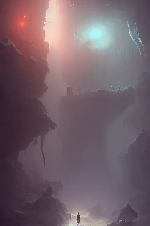 Prompt: Explorers of the depth, digital art, dark atmosphere, by Marby Kwong, (((((((Makoto Shinkai Raphael Lacoste Martin Deschambault Finnian MacManus ArtStationhq IAMAG