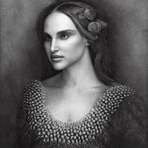 Image similar to portrait of natalie portman by ernst haeckel