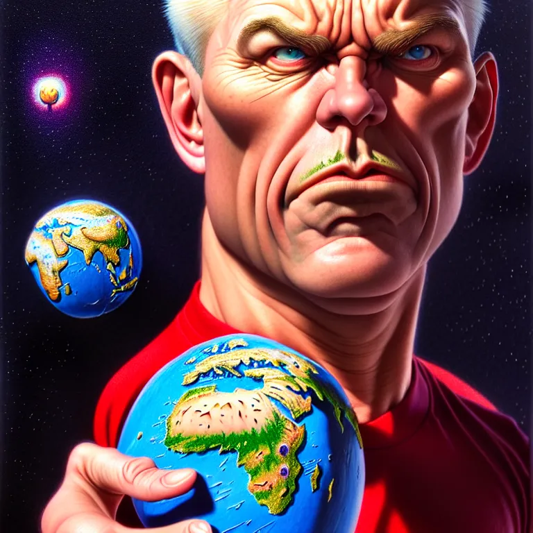 Prompt: epic portrait of slightly muscular grimace serious wearing short sleeved instructor uniform laser pointing on globe, blueprint, detailed, artstation, concept art, donato giancola, joseph christian leyendecker, wlop, boris vallejo, breathtaking look, highest resolution, extremely detailed beautiful, establishing shot, artistic, hyperrealistic, beautiful face, enhanced hands, octane render