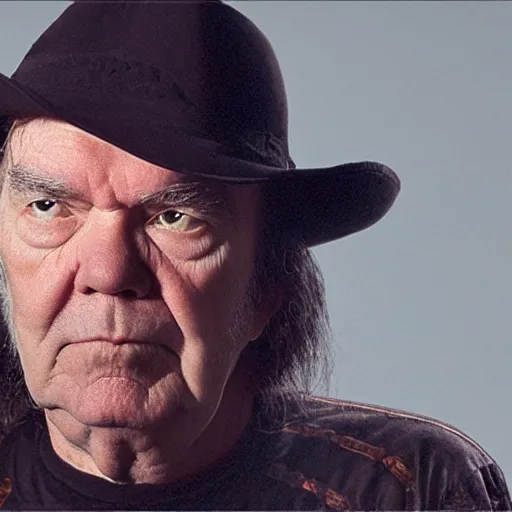 Image similar to a portrait of neil young as a medieval bard