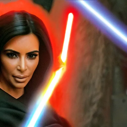 Image similar to kim kardashian in star wars as an evil sith, 8k resolution, full HD, cinematic lighting, award winning, anatomically correct