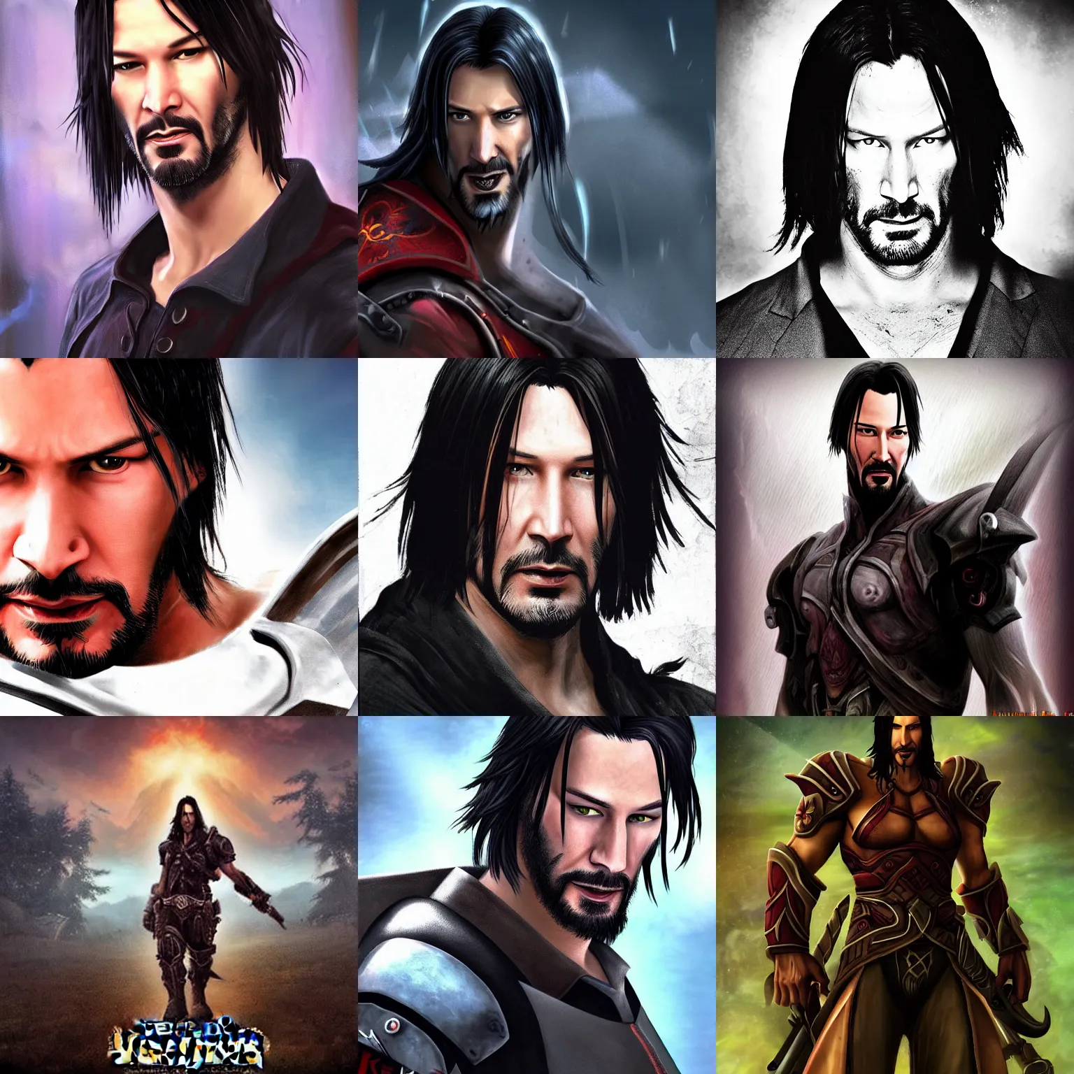 Prompt: keanu reaves by world - of - warcraft, blizzard, rule of thirds, seductive look, beautiful