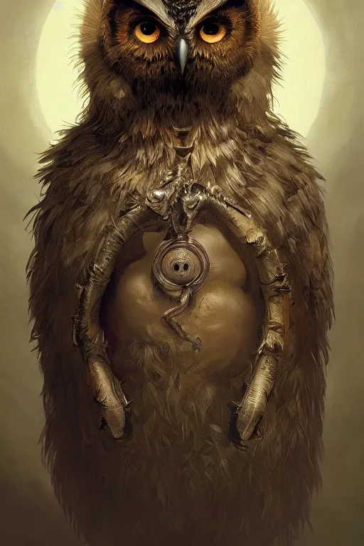 Prompt: owlbear , physically accurate, moody dynamic lighting, very very intricate, very very elegant, highly detailed, digital painting, artstation, HR GIGER, Hieronymus Bosch, Francis Bacon, concept art, smooth, very beautiful, sharp focus, illustration, art by artgerm and greg rutkowski and alphonse mucha