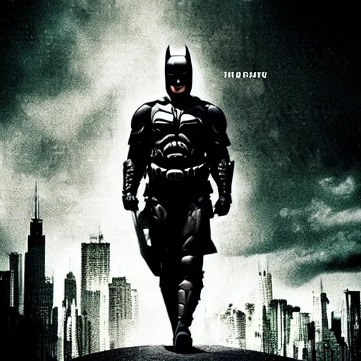 Image similar to the dark knight movie poster in the style of american beauty movie poster