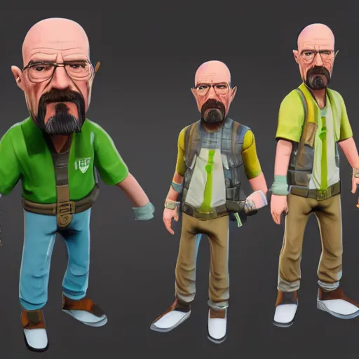 Image similar to walter white fortnite skin, high resolution