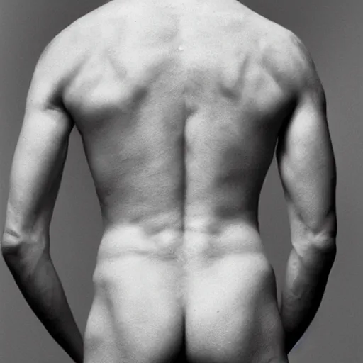 Image similar to a Robert Mapplethorpe's of a man's back