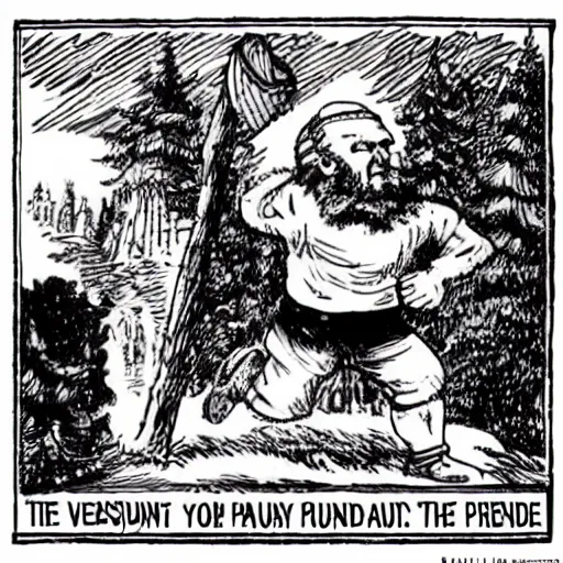 Image similar to Paul Bunyan runs for president