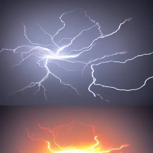 Image similar to two spinning tops clashing atop of a mountain, sparks, lightning storm, dramatic lightning, hyperrealistic digital art, 8 k, trending on artstation,