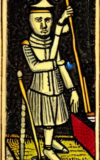 Prompt: The music guy, tarot card from the 1600s