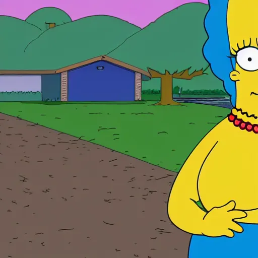 Image similar to kim kardashian in the simpsons super high quality 4k HD