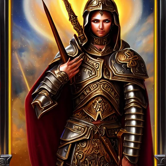 Prompt: holy paladin, highly detailed, 4 k, hdr, smooth, sharp focus, high resolution, award - winning photo, anne stokes, photorealistic