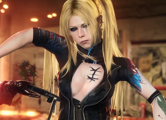 Image similar to Avril Lavigne as a playable character in Dead or Alive, detailed game screenshot 4K