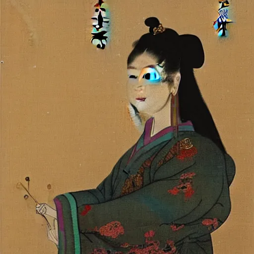 Image similar to chinese style portrait of a lady