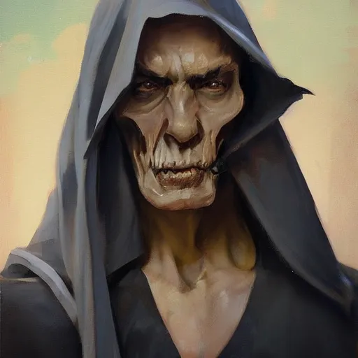 Image similar to greg manchess portrait painting of the grim reaper, medium shot, asymmetrical, profile picture, organic painting, sunny day, matte painting, bold shapes, hard edges, street art, trending on artstation, by huang guangjian and gil elvgren and sachin teng